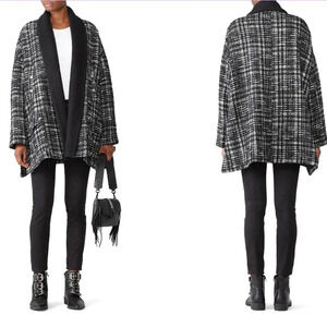 The Kooples Holly Tweed Sweater Coat One Size